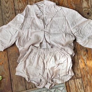 Women's Cream Pajama Set